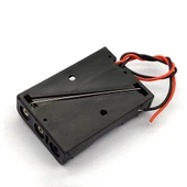 3lü AAA Pil Kutusu Yuvası İnce Küçük Tip 3 Tane 1.5V Pil DC 4.5V Plastik Pil Tutucu 14cm Kablo Oyuncak Araba Robot thumbnail 2