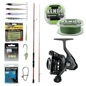 YekOutdoor Okuma Profesyonel LRF Seti Okuma Red Spin 7'0'' 2.12 cm 1-12 gr 2 Parça&Okuma Acuador ACU-1000A 3+1BB Olta Makinesi - 1