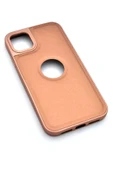 iPhone 11 Uyumlu Deri Görünümlü Sert Kapak Kılıf Taba Kum Beji thumbnail 2