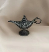 Alaaddin Sihirli Lamba Genie Lamp İbrik Biblo Dekorasyon Küçük Boy Gri - 1