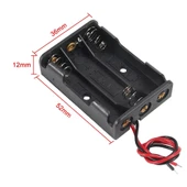 3lü AAA Pil Kutusu Yuvası İnce Küçük Tip 3 Tane 1.5V Pil DC 4.5V Plastik Pil Tutucu 14cm Kablo Oyuncak Araba Robot thumbnail 5