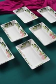 Piatti Naturali 6 adet Çerezlik Bahar Desen Handmade Sunumluk Reçellik Sosluk Kahvaltılık Çerez İkram Seti - 2