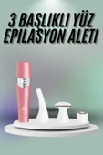 Yüz, Kaş ve Tüm Vücut Epilasyon Aleti3 Başlıklı Epilatör Tüm Cilt Tiplerine Uygun - 1