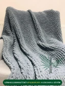 Palm Puffy Gri 150x200cm Tek Kişilik Battaniye - 2