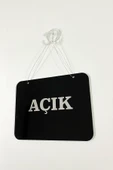 Mağaza Açık Kapalı Tabelası Pleksi - 20*15 Cm - Aynalı Gümüş Pleksi - 3
