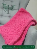 PALM PUFFY HASIR ÖRGÜLÜ PEMBE BEBEK BATTANİYESİ - 5