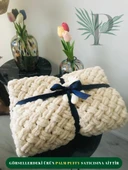 PALM PUFFY HASIR ÖRGÜLÜ BEJ BEBEK BATTANİYESİ - 1