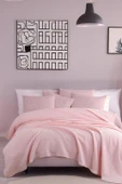Upstyle Ecocel Pike Örtü Çift Kişilik 200x230cm Karde PudraPembe - 1