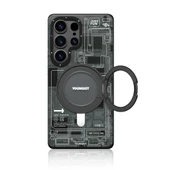 Galaxy S25 Ultra Kılıf M-safe Şarj Özellikli Youngkit 360° Standlı Technology Serisi Kapak - 1