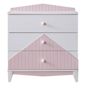 Şifonyer, Fethiye 3 Çekmeceli Şifonyer - Pembe - 2