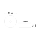 LENA TEZGAH ÜSTÜ LAVABO (MAT GRİ) E-W1201MG - 3