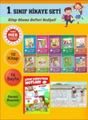 1.Sınıflar İçin Okumayı Sevdiren 10 lu Hikaye Seti 9 (Kitap Okuma Defteri Hediyeli) - 1