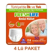 FreshLife Emici Külot Hasta Bezi XL Ekstra Büyük 120 Adet (4PKx30) - 1