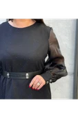 Trend Kadın Büyük Beden Elbise Kırmızıyla Cesur, Siyahla Asil: Seçim Sizin! - 5