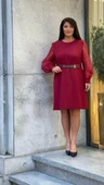 Trend Kadın Büyük Beden Elbise Kırmızıyla Cesur, Siyahla Asil: Seçim Sizin! - 1