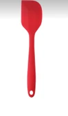PinkRose Büyük Boy Kırmızı Silikon Spatula + Kaşık Set - 3