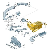 Audi A3 HB 2009-2012 1.6 Dizel CAY Hava Filtre Kutusu 3C0129607BD - 2