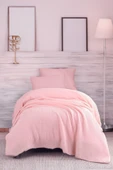 Upstyle Ecocel Pike Örtü Tek Kişilik 160x230cm Karde PudraPembe - 1