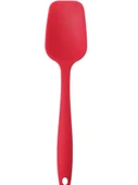 PinkRose Büyük Boy Kırmızı Silikon Spatula + Kaşık Set - 4