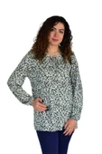 Kadın Ebruli Desen Baskılı Viscon Bluz BGL-ST04286 thumbnail 1