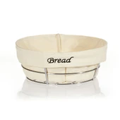 Beyaz Bezli Ekmek Sepeti Bakır 23*23 Cm - 1