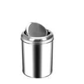 Krom Pratik Kapaklı Çöp Kutusu 32 Litre - 1
