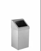 Krom Açık Çatı Kapaklı Çöp Kovası 45 Litre - 1
