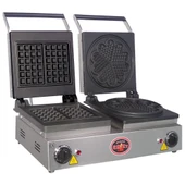 Üret Çelik Çiftli Kare-Papatya Waffle Makinesi - 1