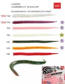 Lrf Silikonu Luckyjohn Lugworm 6,5Cm Kokulu 24’Lü Pk Renk:F40 thumbnail 1