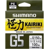 Shimano Kairiki G5 5Kat İp Misina 100M Steel Gray (Gri) 0,18Mm thumbnail 1