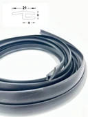 Contacall "h" Fitil 21mm Genişlik Geçmeli Alüminyum Fitili 10 metre Uzunluk Siyah Renk thumbnail 3