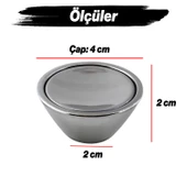 Delta Düğme Krom Mobilya Mutfak Dolap Dolabı Çekmece Kulpu Kulbu Plastik Gümüş Tek Vidalı Kulp thumbnail 2