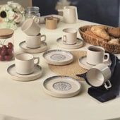 Keramika Sapphire Stackable Çay Takımı 12 Parça 6 Kişilik 22743-44 - 4