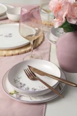 Keramika Purple Bloom Nordıc Yemek Takımı 24 Parça 6 Kişilik 22431-32 thumbnail 5