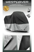 westcover  Benelli TRK 502 X Uyumlu Yüksek Kalite Vinlex Motosiklet Brandası,Örtüsü Gri Siyah thumbnail 1