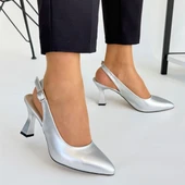 Ester Gri Cilt Topuklu Ayakkabı thumbnail 4