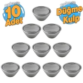 Delta Düğme Krom Mobilya Mutfak Dolap Dolabı Çekmece Kulpu Kulbu Plastik Gümüş Tek Vidalı Kulp thumbnail 1