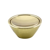 10 Adet Delta Düğme Gold Mobilya Mutfak Dolap Dolabı Çekmece Kulpu Kulbu Plastik Altın Tek Vida Kulp thumbnail 4