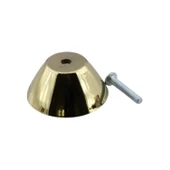 10 Adet Delta Düğme Gold Mobilya Mutfak Dolap Dolabı Çekmece Kulpu Kulbu Plastik Altın Tek Vida Kulp thumbnail 3