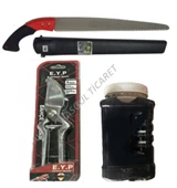 Hsgl Bahçe Ağaç Budama Makas 9 ınc Testere 30 cm Aşı Macunu 500gr Set ürün - 1