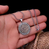 HZ SLEYMAN MÜHRÜ FETİH SURESİ İKİNCİ AYETİ YAZILI 925 AYAR GÜMÜŞ KOLYE thumbnail 3