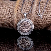 HZ SLEYMAN MÜHRÜ FETİH SURESİ İKİNCİ AYETİ YAZILI 925 AYAR GÜMÜŞ KOLYE thumbnail 2