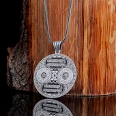 AYETEL KÜRSİ NAS FELAK İNŞİRAH SURELERİ MODEL MADALYON GÜMÜŞ KOLYE thumbnail 2