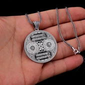 AYETEL KÜRSİ NAS FELAK İNŞİRAH SURELERİ MODEL MADALYON GÜMÜŞ KOLYE thumbnail 4