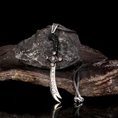 Ali'den Başka Üstün Yiğit  Zülfükar'dan Başka Keskin Kılıç Yoktur Gümüş Kolye thumbnail 3