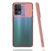 Oppo Reno 5 Lite Kılıf Zore Lensi Sürgülü Kamera Koruyucu Kılıf - 5