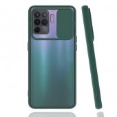 Oppo Reno 5 Lite Kılıf Zore Lensi Sürgülü Kamera Koruyucu Kılıf - 8