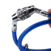 Şifreli Bisiklet Halat Zincir Kilidi 65 cm Çelik Kilit Çap 7 mm Ø  Hırsız Önleme Güvenlik 1 Adet thumbnail 2