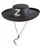 Z Logolu Yetişkin Boy Bağcıklı Zorro Şapkası - 2