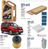 Fiat Fiorino 1.3 Multijet Euro 5 WUNDER 5W30 DPF 4 LT  Motor Yağ ve Bakım Seti, Wunder DPF 5W-30 4LT Motor Yağı, WUNDER  Filtre Seti 5Lİ BAKIM SETİ - 1